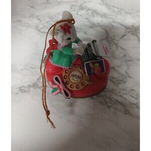 Mouse Christmas Ornament Trim a Home Tree Charm  Christmas Hotline  Letters